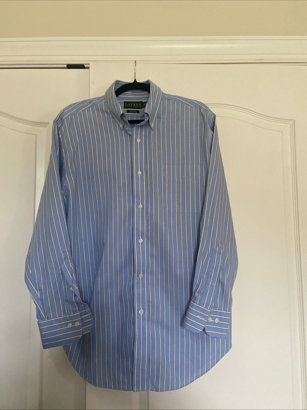 Ralph Lauren Light Blue and White Striped Men's Dress Shirt